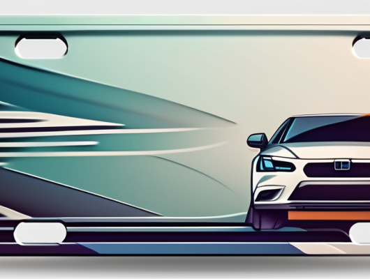 A 3d license plate with a sleek and user-friendly design