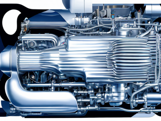 Auto Motorraum mit hochwertigen, praezisen Komponenten fuer optimale Fahrzeugleistung.