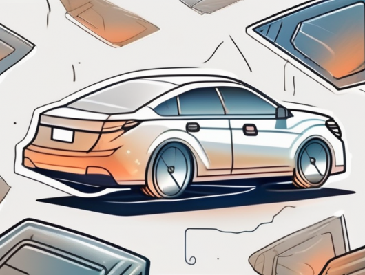 A car with a 3d license plate