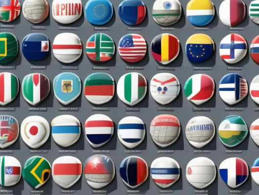 Various 3d license plates from different countries around the world
