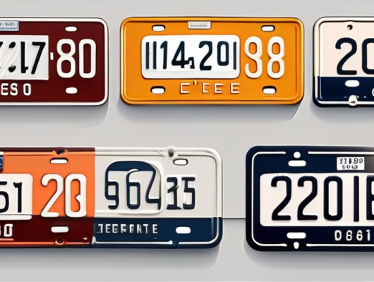 Various stages of license plate technology evolution