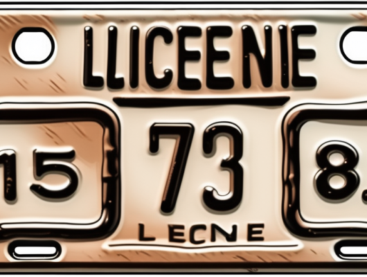 A 3d license plate and a traditional license plate