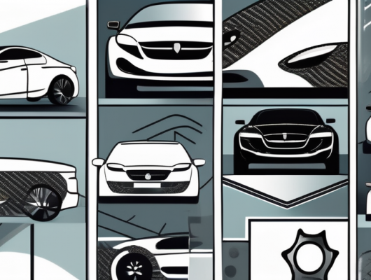 A carbon license plate being installed on a sleek car