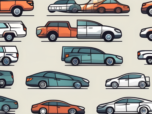 Various types of vehicles like a car