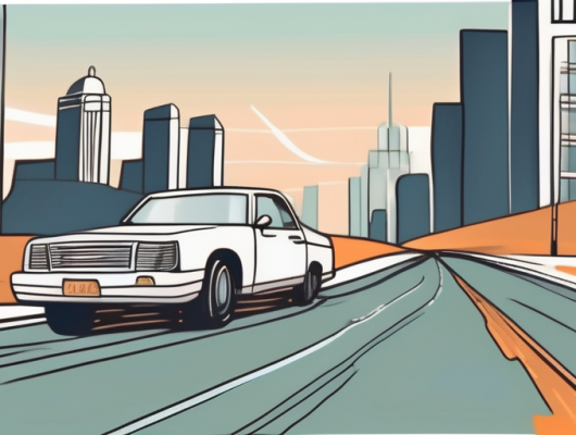 A car with interchangeable license plates