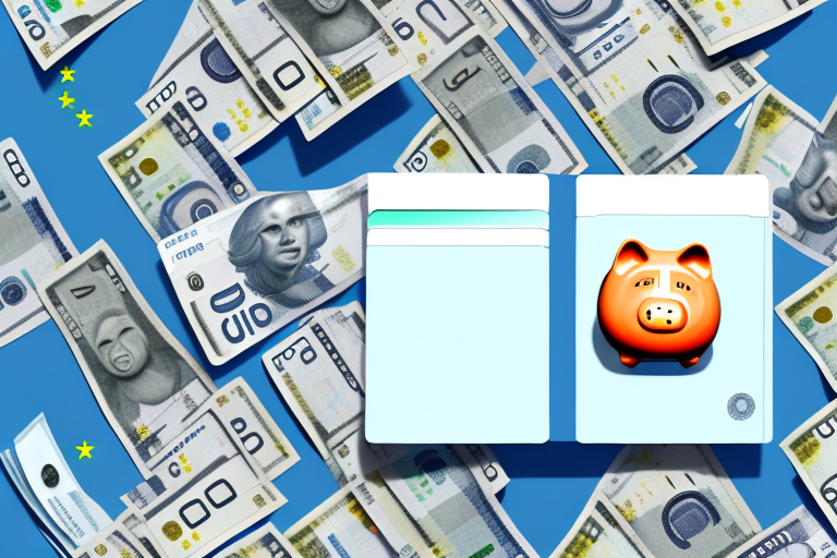 A wallet with a few euro bills inside