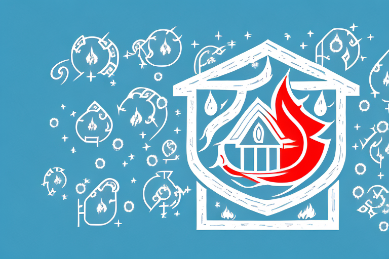 A house being protected by a symbolic shield