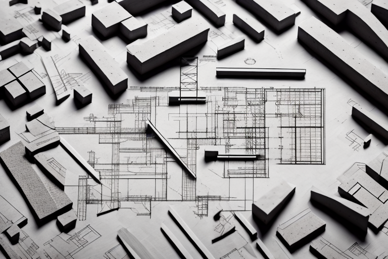 A variety of construction materials like bricks