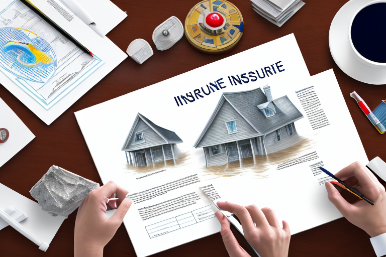 A variety of insurance policy documents spread out on a table