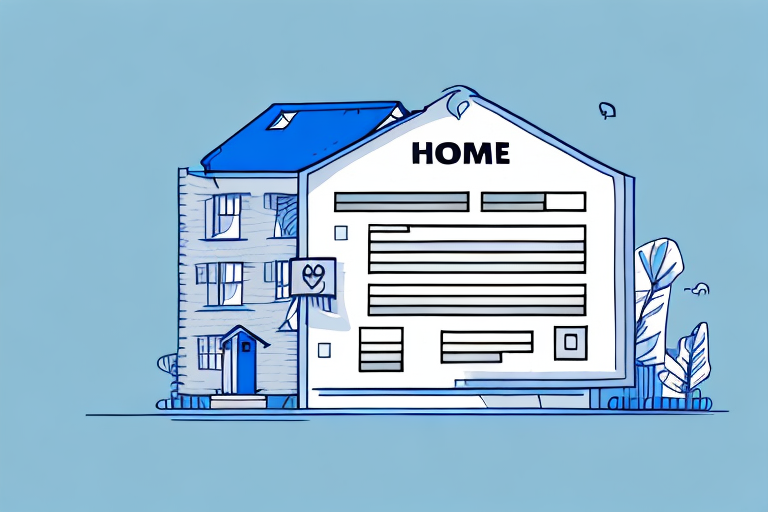 A residential building with a roof made of tax forms