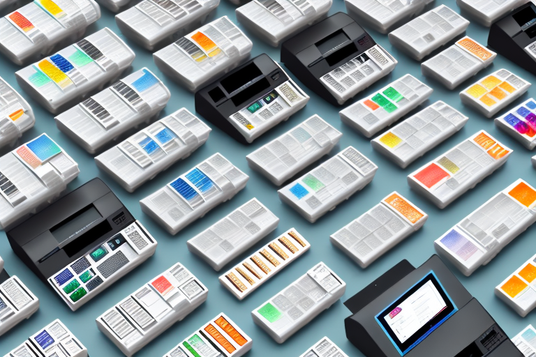 Several different types of cash registers