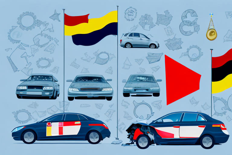 A car accident scene in germany