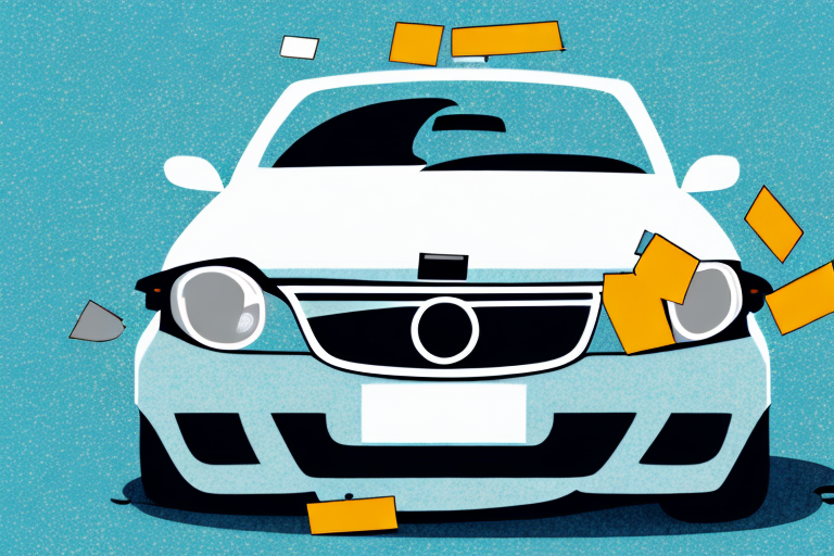 A car with a german license plate in an accident on a foreign road