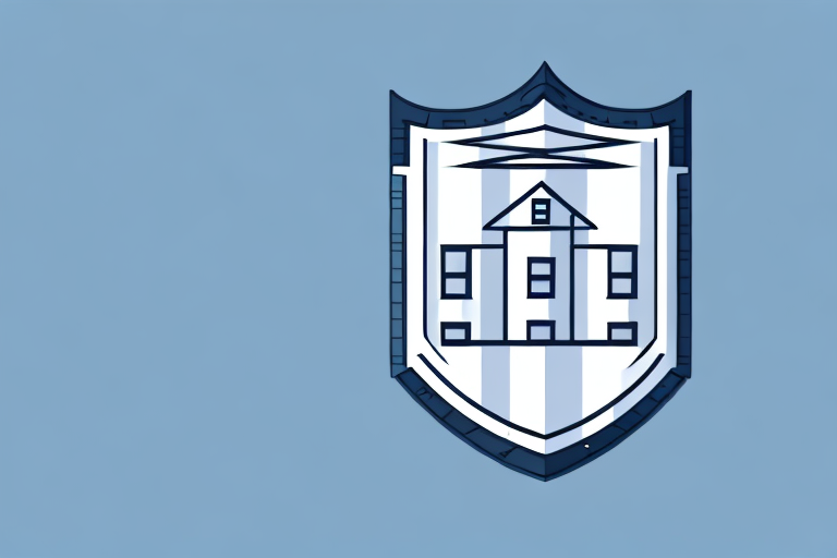 A shield protecting a residential building