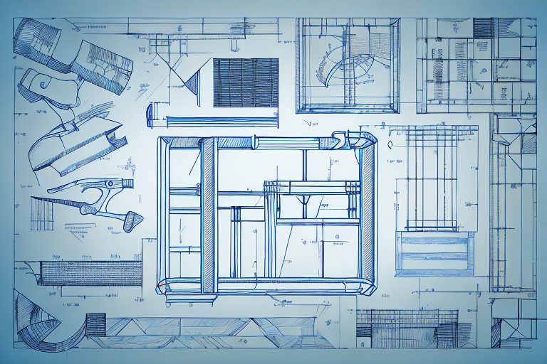 Various construction tools like a hammer