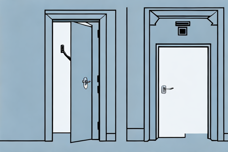 A t30 fire door with its essential components like frame