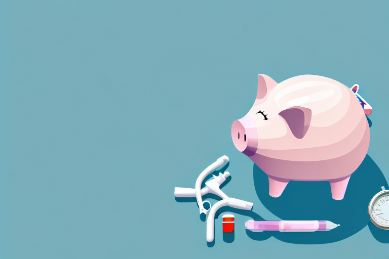 A piggy bank in the shape of a medical kit