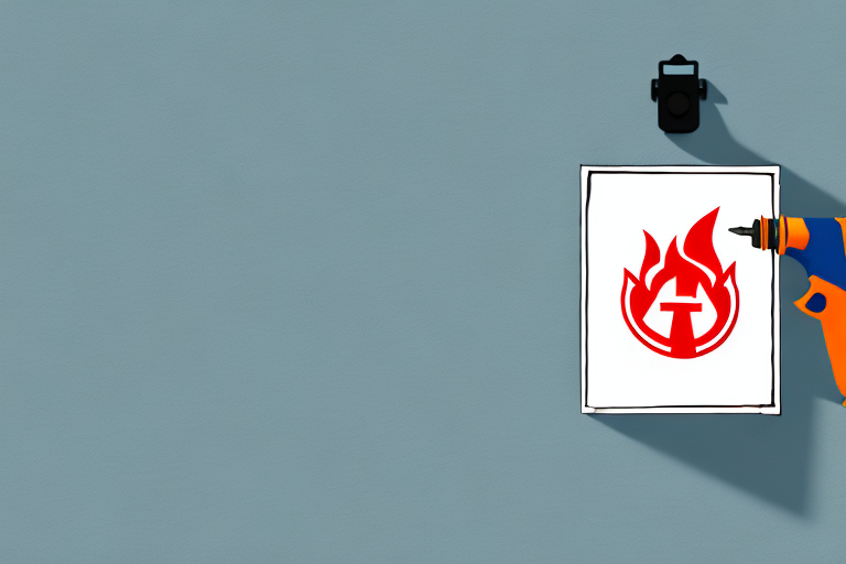 A fire safety door with visible sealing components