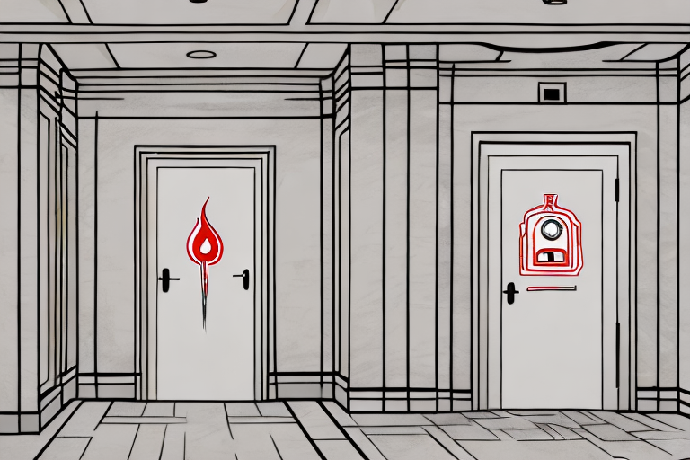 A variety of different types of fire doors