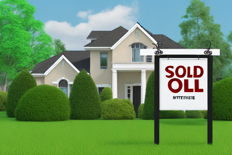 A house with a sold sign in front