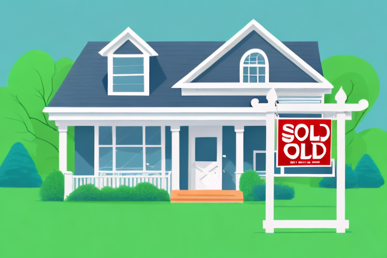A house with a sold sign in the front yard