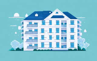 A residential building with a protective shield around it