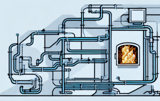 A building with visible heating system inside