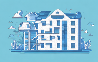 A sturdy residential building with a protective shield around it