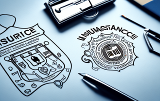 A detailed insurance policy document with a magnifying glass highlighting important sections