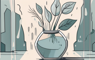 A protective shield reflecting various household accidents like a falling vase
