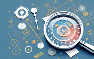 A life insurance policy surrounded by various symbols of improvement such as a magnifying glass