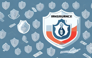 A safe surrounded by different types of insurance shields