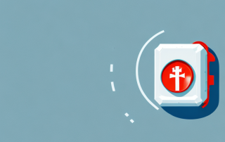 A safety box with a lifebuoy and a house inside