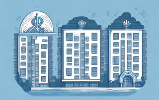 A few residential buildings protected by a symbolic shield