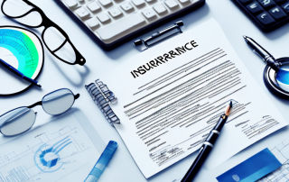 A detailed insurance policy document with a magnifying glass highlighting its important sections