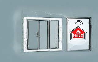 A home with various potential hazards (like a wet floor sign