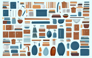 A well-organized home interior showcasing different household items like furniture