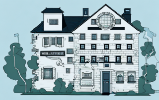 A german house with a protective shield symbolizing landlord liability insurance