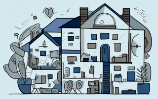 Two houses merging together