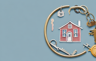 A house with a landlord's keys hanging next to it