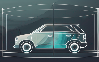 A car under a protective shield