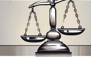 A gavel and a balance scale