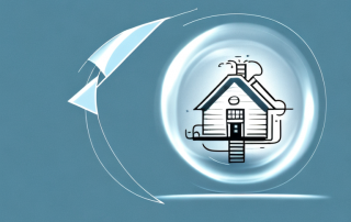 A house being enveloped in a protective bubble