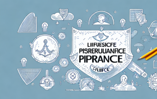 Various types of life insurance policies represented as different types of safety nets or shields