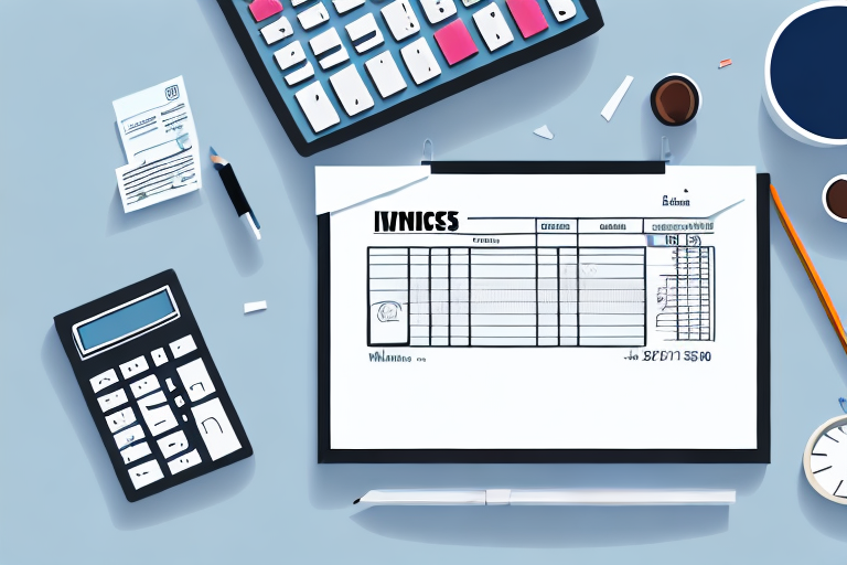 A landlord's desk cluttered with invoices