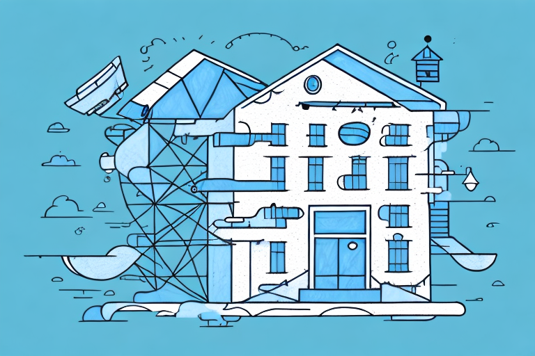 A house with a protective shield hovering over it
