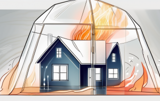 A house being protected by a transparent shield