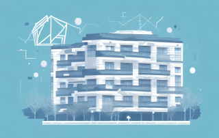 A condominium building with a protective shield around it