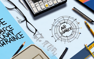 A life insurance policy document next to a safety net and a symbolic representation of a family home