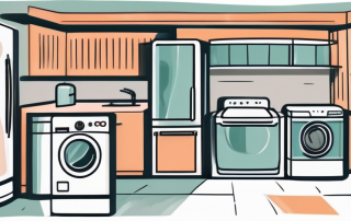 Various home appliances like a washing machine